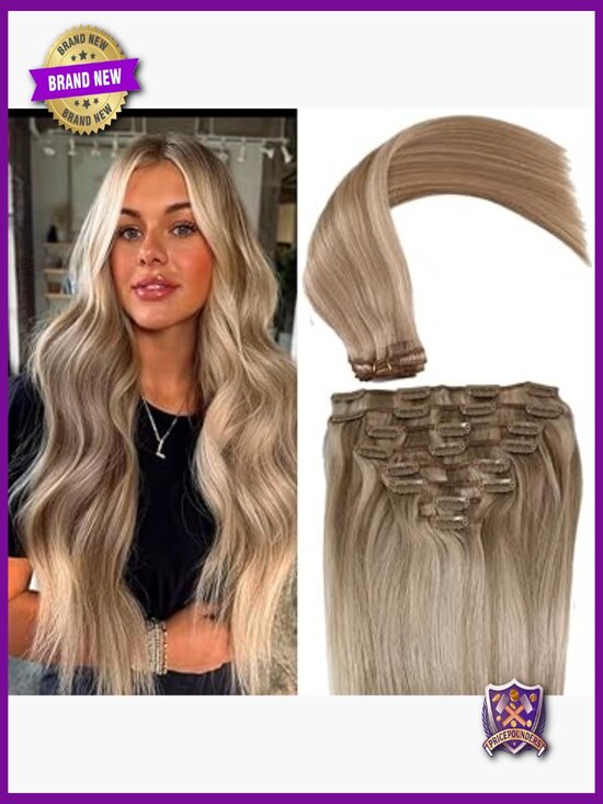 14 Inch Remy Human Hair Clip In Extensions 120g 7pcs Silky Soft